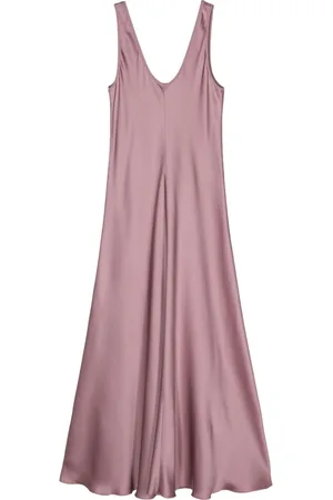FORTE FORTE Sleeveless satin midi dress