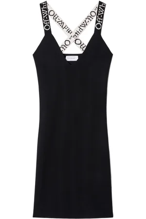 OFF-WHITE Logo-jacquard mini dress