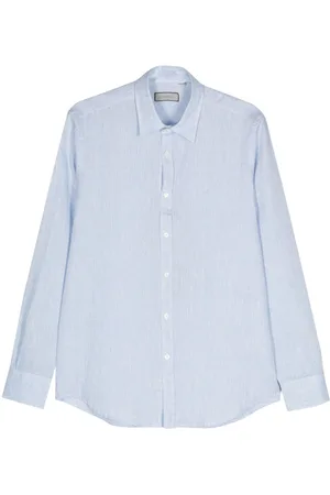 CANALI Long-sleeve linen shirt