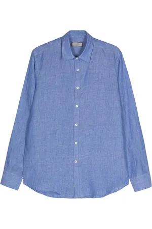 CANALI Long-sleeve linen shirt