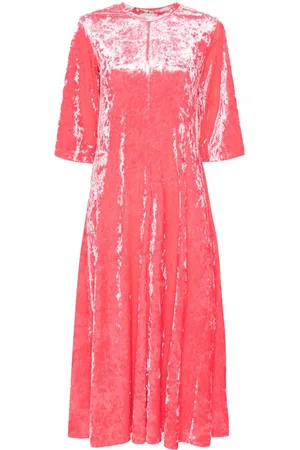 FORTE FORTE Crushed-velvet midi dress