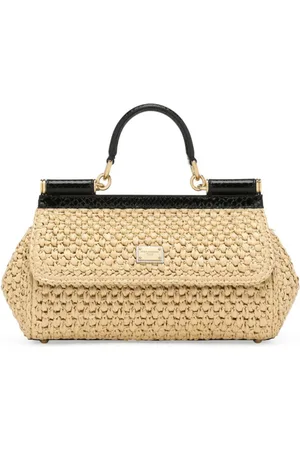 Dolce & Gabbana Elongated Sicily interwoven tote bag