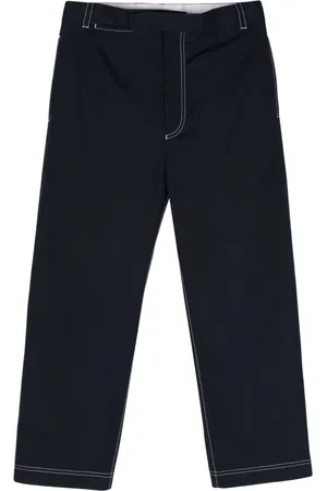 Thom Browne Contrast-stitching straight-leg trousers