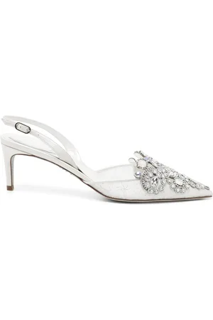 RENE CAOVILLA Veneziana 50mm crystal slingback pumps