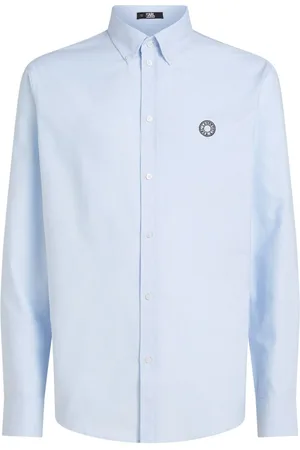 Karl Lagerfeld Logo-embroidered cotton shirt