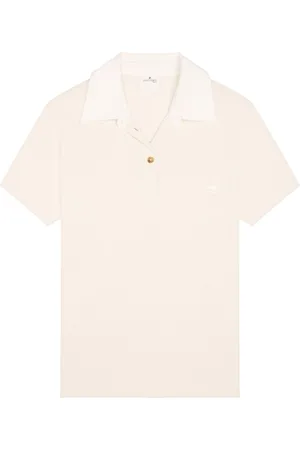 Courrèges Contrasting cotton blend polo shirt