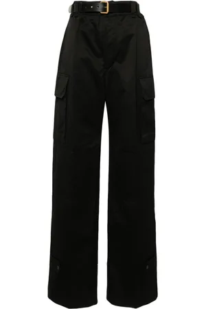Saint Laurent Cassandre high-waist cargo trousers