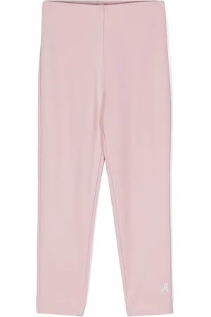 MONNALISA Rhinestone-monogram jersey leggings
