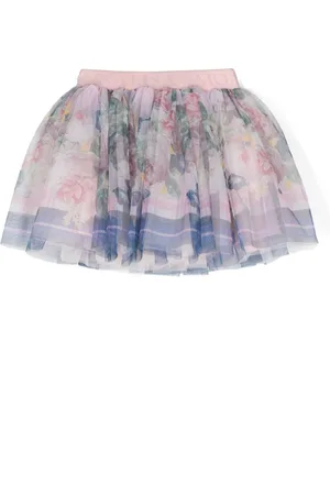 MONNALISA Floral-print high-waist tutu