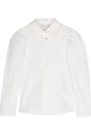 MONNALISA Ruffle-trim cotton shirt
