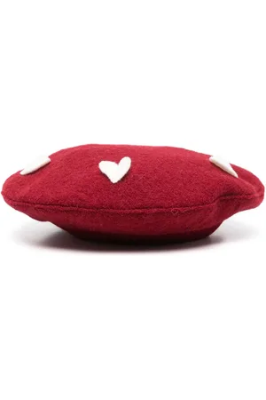 MONNALISA Heart-patch wool beret