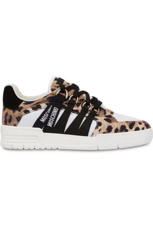 Moschino Cheetah-print lace-up sneakers
