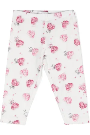 MONNALISA Floral-heart jersey leggings