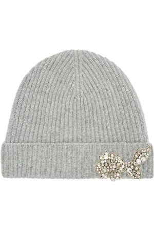 Erdem Crystal-embellished ribbed-knit beanie