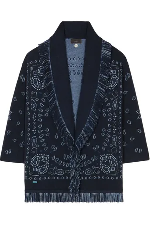 Alanui Bandana-pattern cashmere cardigan