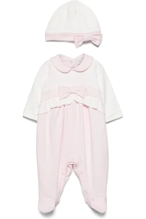 MONNALISA Bow-detail babygrow set