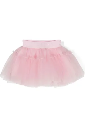 MONNALISA Logo-jacquard tulle tutu