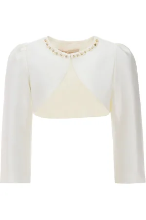 Tulleen Cropped satin jacket