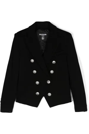 Balmain Coin-engraved double-breasted blazer
