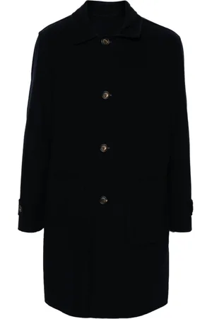 ELEVENTY Single-breasted reversible wool coat
