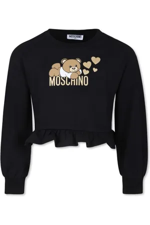 Moschino Logo-print frill-hem jumper