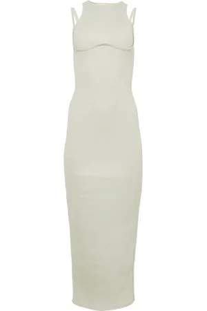 FLEUR DU MAL Strappy ribbed maxi dress