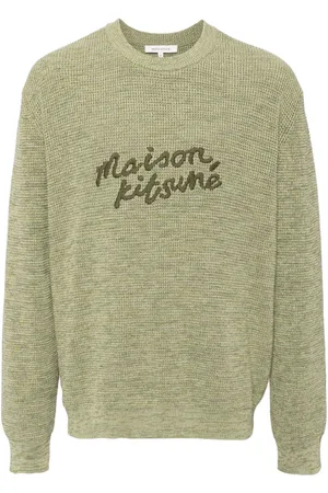 Maison Kitsuné Logo-embroidered cotton jumper
