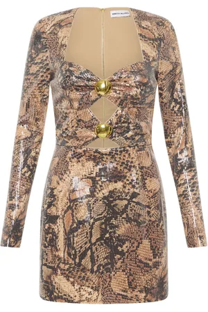 Rebecca Vallance Bellis snakeskin-print mini dress