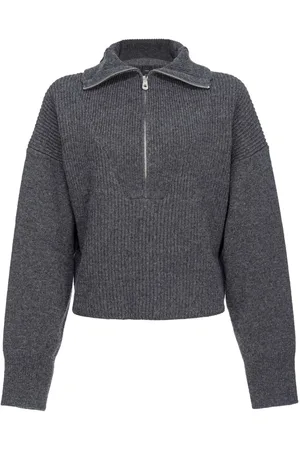 Pinko Half-zip ribbed-knit jumper