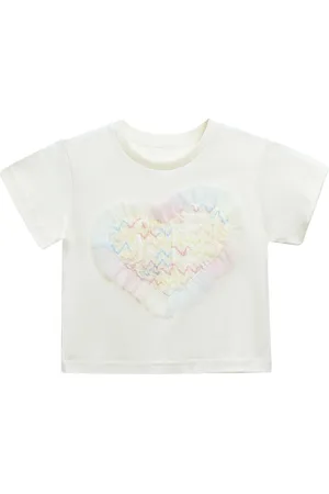 Mimi Tutu Heart-appliqué cotton T-shirt