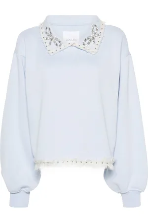 LOULOU Oversized-collar cotton sweatshirt