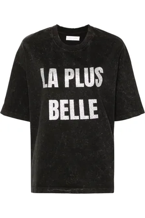 LOULOU Glitter-print washed T-shirt
