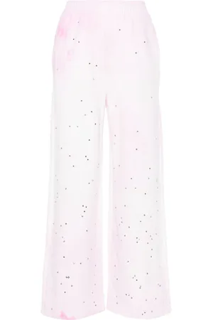 LOULOU Crystal-embellished track pants