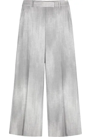 ERMANNO SCERVINO Printed pressed-crease straight trousers