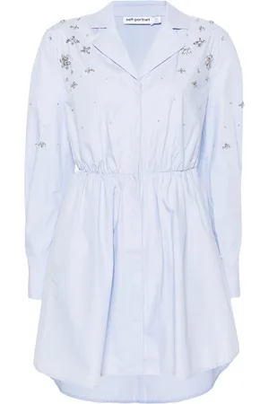 Self-Portrait Crystal-embellished shirtdress