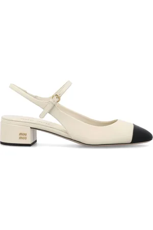 Miu Miu 35mm leather slingback pumps