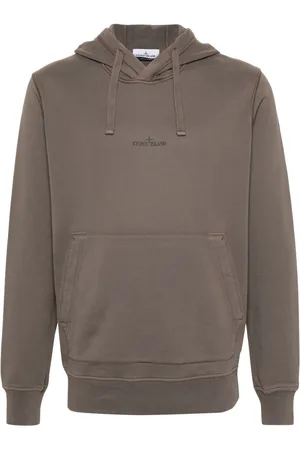 Stone Island Logo-print cotton hoodie
