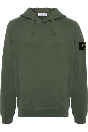 Stone Island Compass-badge cotton hoodie