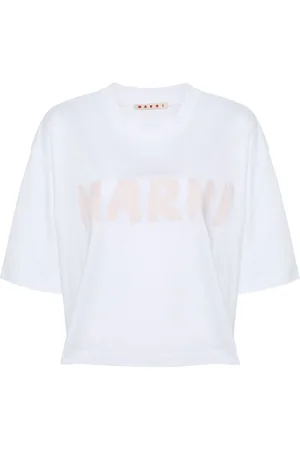 Marni Cropped organic cotton T-shirt