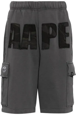 A Bathing Ape Logo-patch cargo shorts