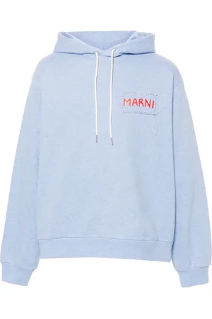 Marni Logo-patch cotton hoodie