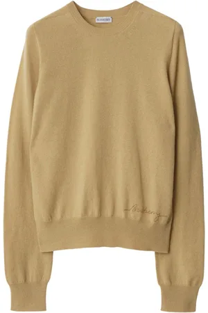 Burberry Logo-embroidered cashmere jumper