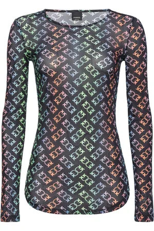 Pinko Love Birds monogram blouse