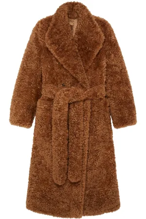Stella McCartney Faux-fur belted coat