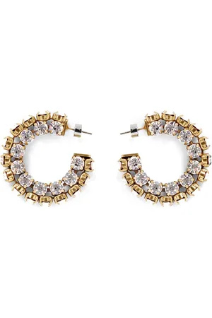 AREA Small crystal hoop earrings