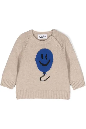 Molo Smiley balloon-intarsia jumper