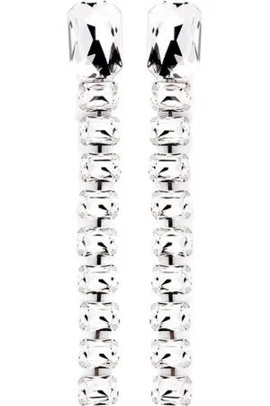 AREA Baguette crystal drop earrings
