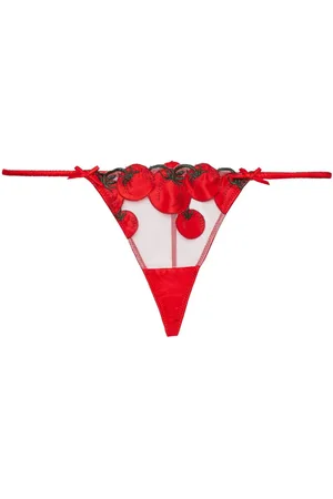 FLEUR DU MAL Pomodoro embroidered V-string