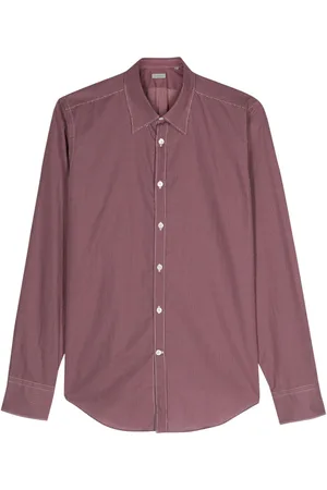 CANALI Geometric-pattern cotton shirt