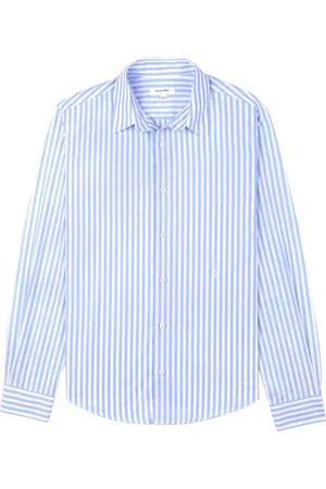 Sporty & Rich Logo-embroidered striped shirt